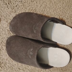 Adidas Brown Suede Slippers